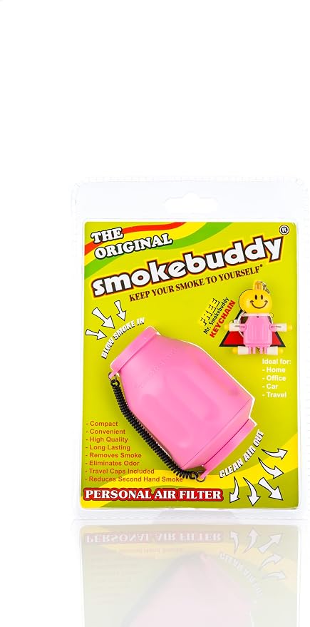 0159-PNK Personal Air Purifier Cleaner Filter Removes Odor - Pink, product image
