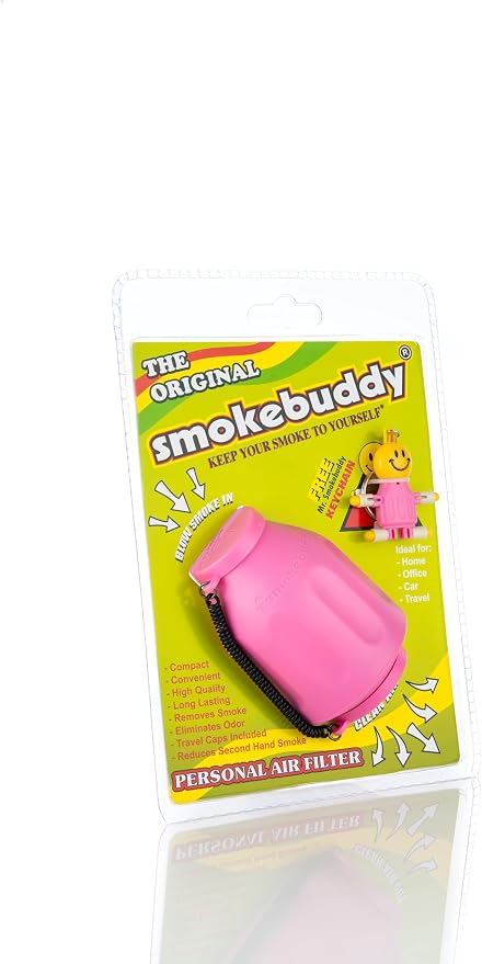 0159-PNK Personal Air Purifier Cleaner Filter Removes Odor - Pink, alternate product view 3
