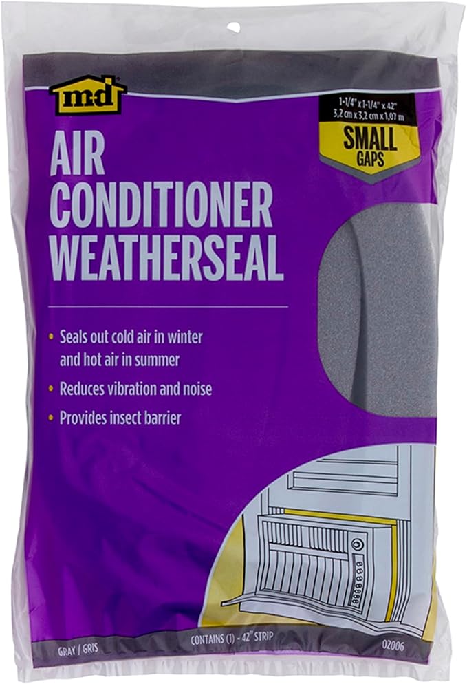 02006 1-1/4 in x 42 in Gray Foam Window Seal Strip – Air Conditioner Window Seal, Weather Stripping Foam, alternate view 5