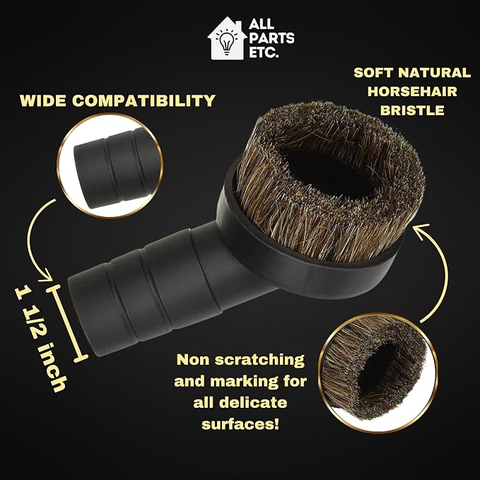 1 1/2" inch Backpack Vacuum Dust Brush Attachment Compatible with, Powr-flite, Tornado, Clarke