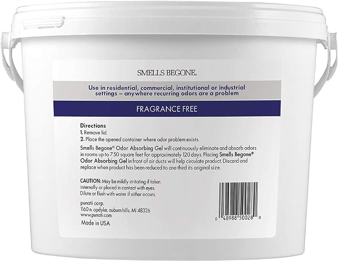 1-Gallon Gel Odor Eliminator – High-Capacity, Long-Lasting Odor Absorber for Large Spaces, Basements, Garages, Workshops &