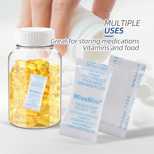 1 Gram 1400 Packs Silica Gel Packets, Silica Packets, Food Grade Dessicant, Dessicant Packs, Silica Gel for Food Storage