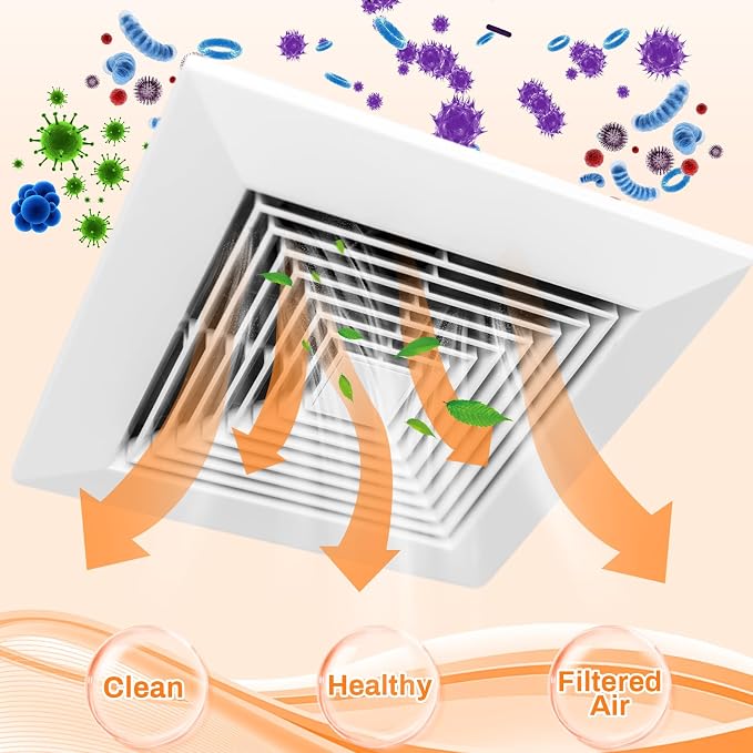 1 In x 25 In x 10 Ft Air Vent Filters Roll DIY Cut to Size Air Filter material Roll Orange and White Polyester Air Filter