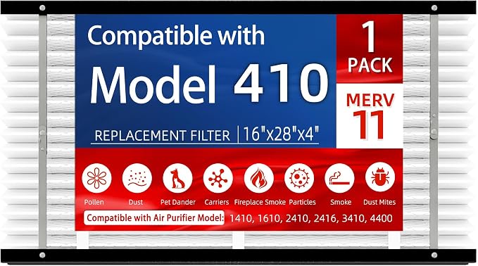 1 Pack, 410 Replacement Filter, Compatible with 410 Whole House Air Purifiers
