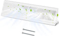 1 Pack Baseboard Register Vent 15 Inch - RoundFlow Design for Maximum Air Flow - Smooth-Glide Air Adjust Lever - Heavy Duty