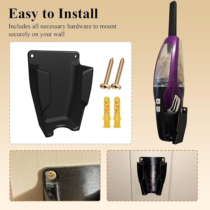 1 Pc Wall Mount Vacuum Holder W/Screws, Fits Pet Hair Eraser Handheld Vacuum Models 2390, 2390A, 2284, alternate view