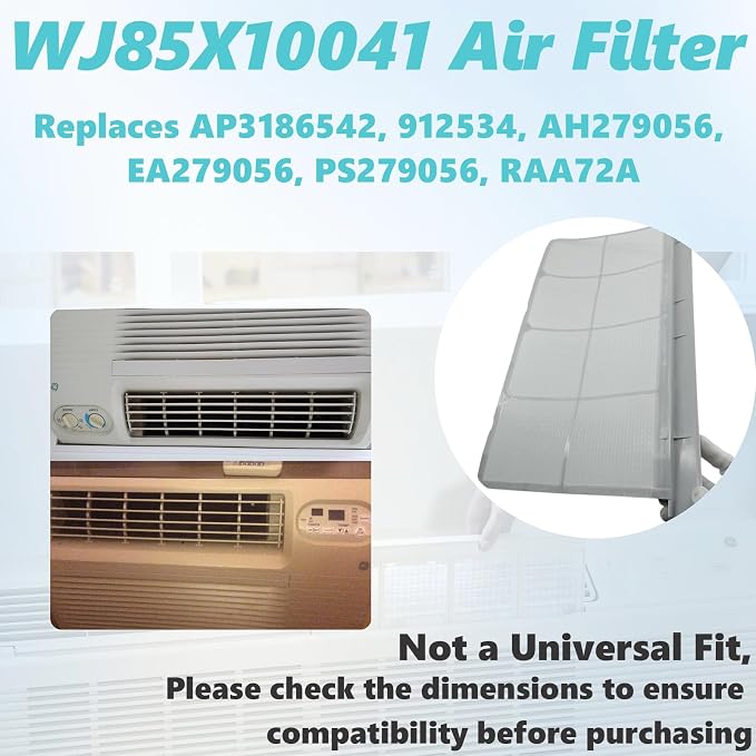 1 PC WJ85X10041 Air Filter Compatible with GE Room Air Conditioner,Air Conditioner Filter Replacement Part AP3186542, 912534