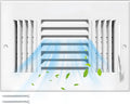 1 Pcs 10x8 Inch Air Vent Covers - 3-Way Solid Metal Wall & Ceiling Register, Return Air Vent (White, Interior Size 10 x 8)