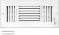 1 Pcs 12x4 Inch Air Vent Covers - 3-Way Solid Metal Wall & Ceiling Register, Return Air Vent (White, Interior Size 12 x 4)