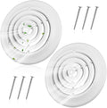 1 Piece 8 Inch Round Diffuser HVAC Round Ceiling Vent Cover Replacement Vent Diffuser with Screws to Install Fitting in Duct