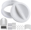 1 Set White Dual Size Wall Mount Connector for Portable Ac Vent Ac Exhaust Hose Coupler for 6 and 6.5 Inches Hose