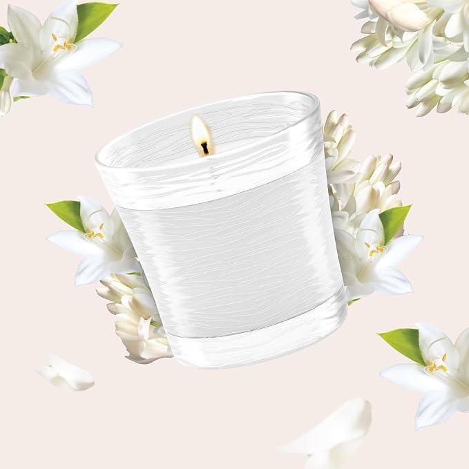 1-Wick Scented Candle Jar, Clean Linen, Air Freshener Infused with Essential Oils, 4.08 Oz, 2 Count 2 Count 4.08 Oz Glass