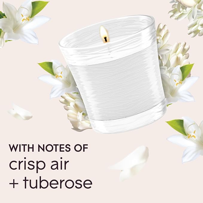 1-Wick Scented Candle Jar, Clean Linen, Air Freshener Infused with Essential Oils, 4.08 Oz in Clean Linen., alternate view 5