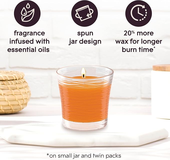 1-Wick Scented Candle Jar, Hawaiian Breeze, Air Freshener Infused with Essential Oils, 4.08 Oz, 2 Count 2 Count 4.08 Oz