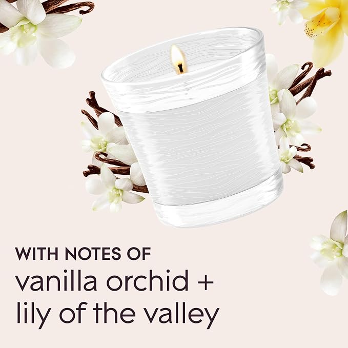 1-Wick Scented Candle Jar, Sheer Vanilla Embrace, Air Freshener Infused with Essential Oils, 4.08 Oz, 2 Count 2 Count 4.08 Oz