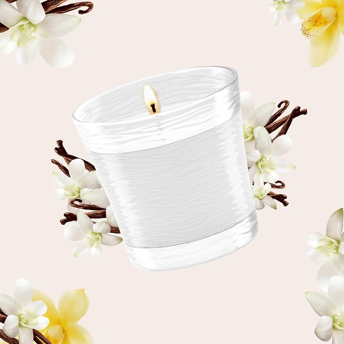 1-Wick Scented Candle Jar, Sheer Vanilla Embrace, Air Freshener Infused with Essential Oils, 4.08 Oz, 2 Count 2 Count 4.08 Oz