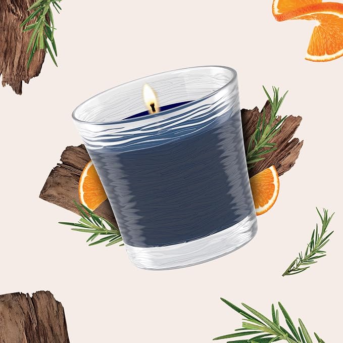 1-Wick Scented Candle Jar, Smooth Bourbon & Oak, Air Freshener Infused with Essential Oils, 4.08 Oz, 2 Count 2 Count 4.08 Oz