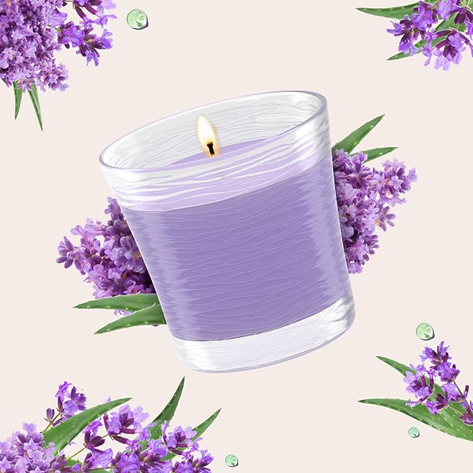 1-Wick Scented Candle Jar, Tranquil Lavender & Aloe, Air Freshener Infused with Essential Oils, 4.08 Oz, alternate product
