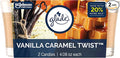 1-Wick Scented Candle Jar, Vanilla Caramel Twist, Air Freshener Infused with Essential Oils, 4.08 Oz, 2 Count 2 Count 4.08 Oz