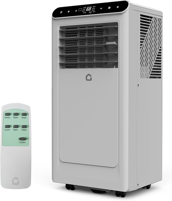 10,000 BTU Portable Air Conditioner, Cools up to 450 Sq.Ft, 3-in-1 AC with Cooling, Dehumidifier & Fan, with Remote Control