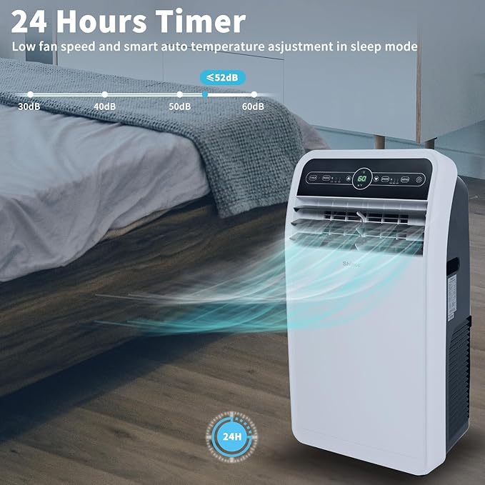 10,000 BTU Portable Air Conditioner, Portable AC Unit with Built-in Cool, Dehumidifier & Fan Modes for Room up to 400 sq.ft