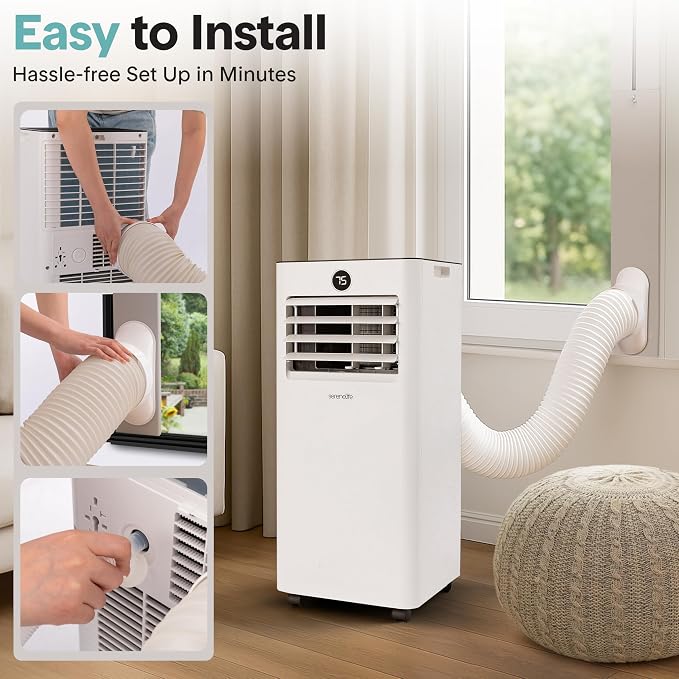 10,000 BTU Portable Air Conditioner, Small AC with Dehumidifier and Fan, Wifi Function, Mini AC Unit with 450 Sq. Ft.