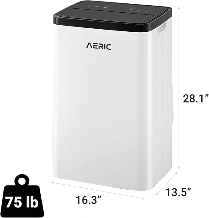 10,000 BTU Portable Air Conditioner with Dehumidifier for Living Room and Apartment, 115V, Portable Air Conditioners for