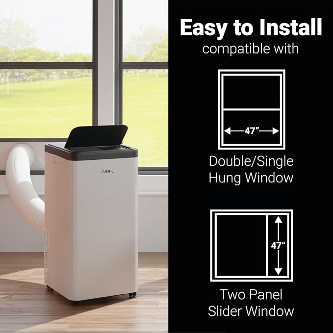 10,000 BTU Portable Air Conditioner with Dehumidifier for Living Room and Apartment, 115V, Portable Air Conditioners for