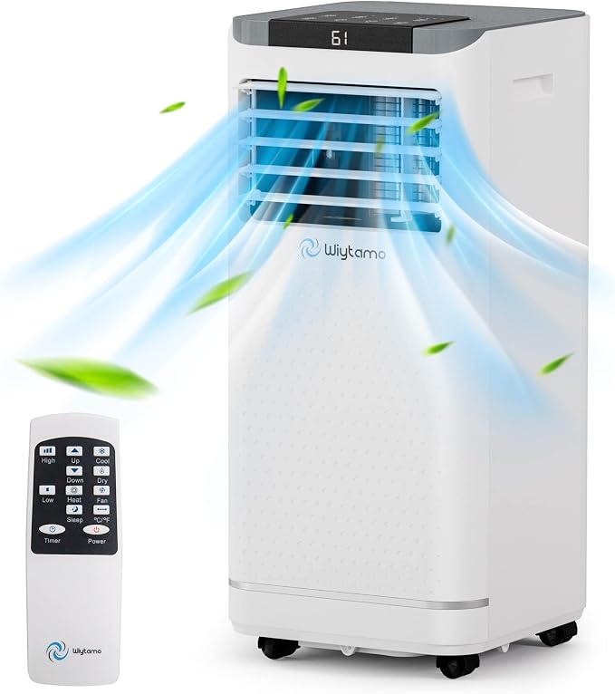 10,000 BTU Portable Air Conditioners for Room Up to 450 Sq.Ft, 4-in-1 Portable AC Unit, Heater, Dehumidifier & Fan with
