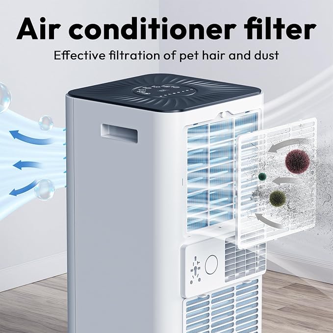 10,000 BTU Portable Air Conditioners, Portable AC With Remote for Room to 450 sq.ft 3 in 1 Air Conditioner With