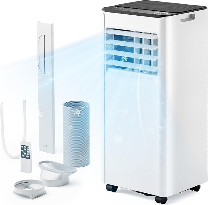10,000 BTU Portable Air Conditioners Up to 450 sq.ft, 3-1 Standing Smart Cooling AC with Remote, Dehumidifier, Fan, product