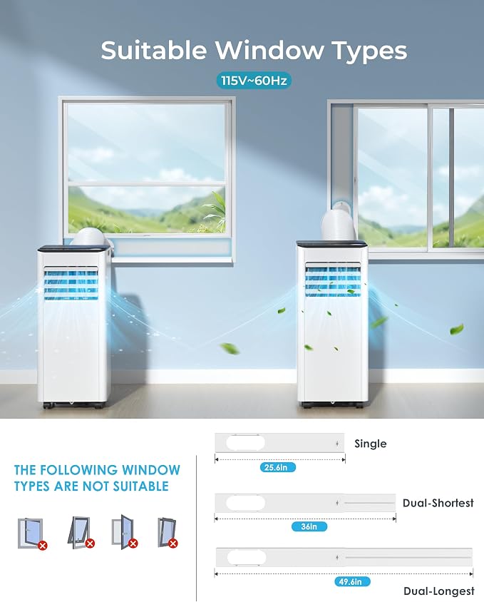 10,000 BTU Portable Air Conditioners Up to 450 sq.ft, 3-1 Standing Smart Cooling AC with Remote, Dehumidifier, Fan, alternate