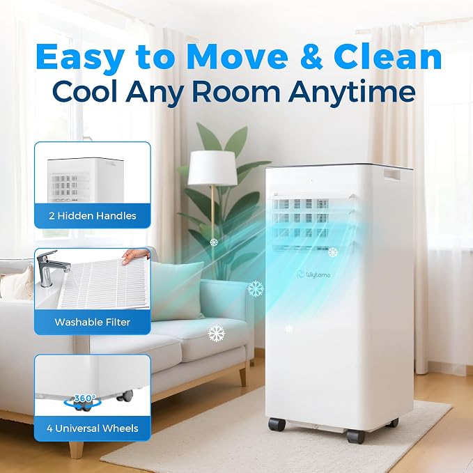 10,000 BTU Portable Air Conditioners with WiFi, 3-in-1 Air Conditioner for Room&Garage– Portable AC Unit with Cool