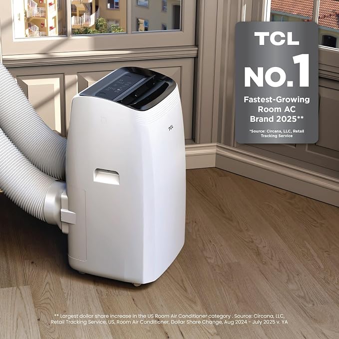 10,000 BTU Q-Series Dual Hose Portable Inverter Air Conditioner & Heater, AC Unit with Heat, 450 Sq. Ft., up to 47% Energy