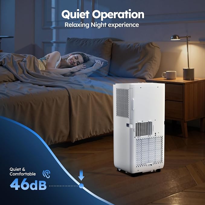 10,000 BTU Smart Air Conditioner with Heat, 4 Modes 2 Speeds Portable AC Unit with APP, Fast Cooling/Dehumidifier/Fan
