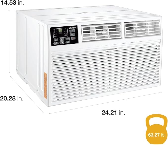 10,000 BTU Through the Wall Air Conditioner, 230V, Cools up to 450 Sq. Ft for Living Room, Bedroom, Kitchen, Apartment, with