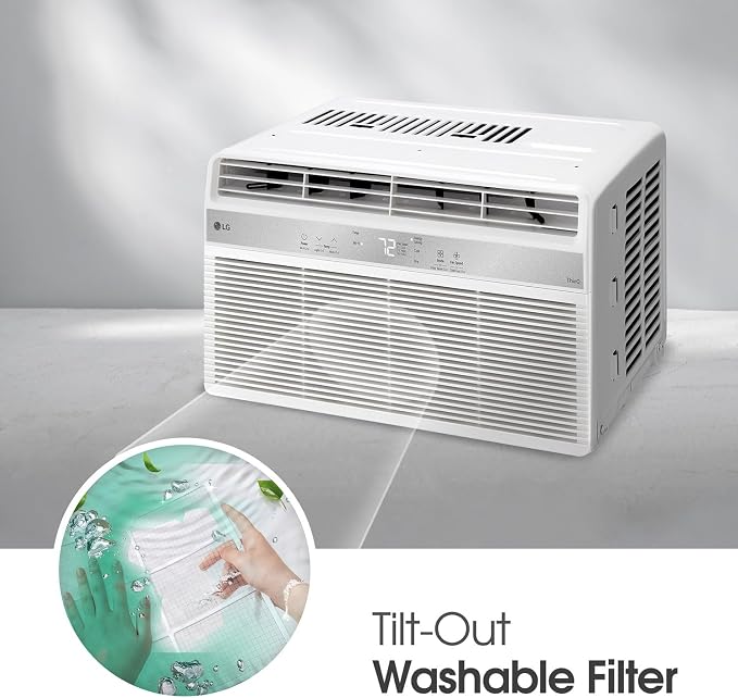 10,000 BTU Window Air Conditioner with Dehumidifier, 115V, Window AC for Medium Rooms up to 450 Sq. Ft., Window Unit AC with