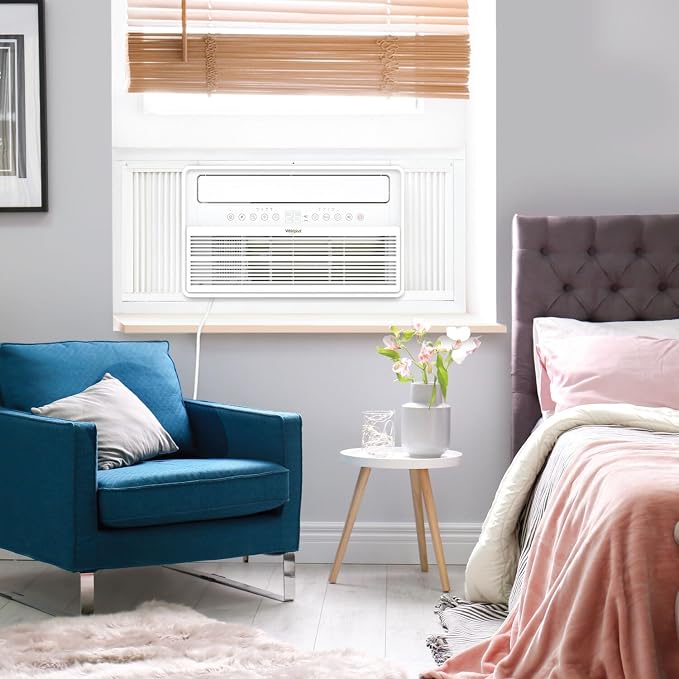 10,000 BTU Window Mounted Inverter Air Conditioner with Quiet, High Efficiency Operation and Remote, Window AC Unit for