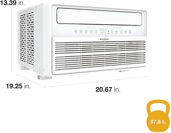10,000 BTU Window Mounted Inverter Air Conditioner with Quiet, High Efficiency Operation and Remote, Window AC Unit for