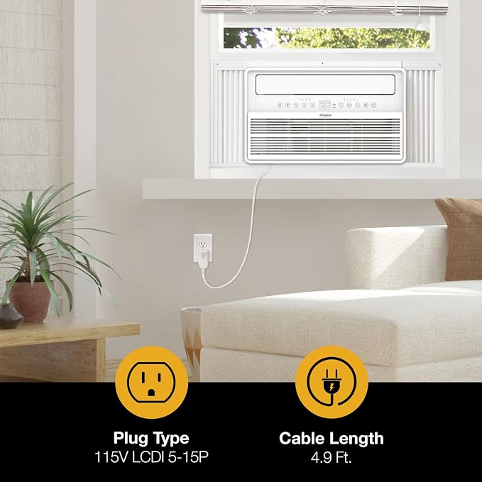 10,000 BTU Window Mounted Inverter Air Conditioner with Quiet, High Efficiency Operation and Remote, Window AC Unit for
