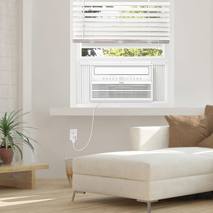 10,000 BTU Window Mounted Inverter Air Conditioner with Quiet, High Efficiency Operation and Remote, Window AC Unit for