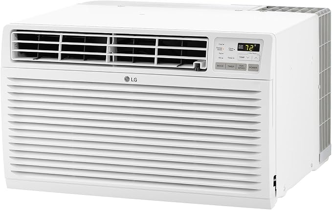 10,000BTU Through the Wall Air Conditioner with Supplemental Heat, 230V, AC Wall Unit for Rooms up to 450 Sq.Ft. (18' x 25'