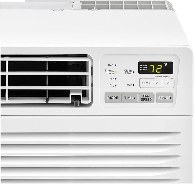 10,000BTU Through the Wall Air Conditioner with Supplemental Heat, 230V, AC Wall Unit for Rooms up to 450 Sq.Ft. (18' x 25'