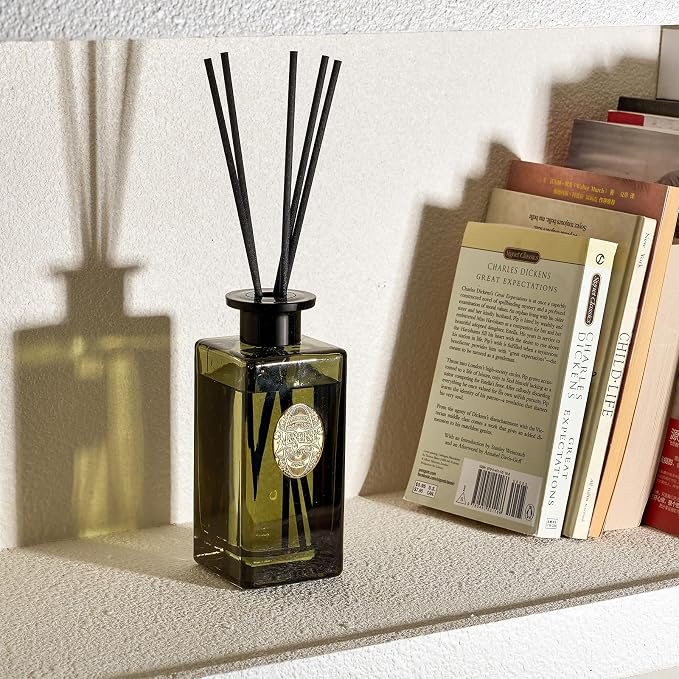 10.14 oz Large Reed Diffuser Set | Bamboo Scent Oil Diffuser with Sticks | Hotel Collection made from natural materials