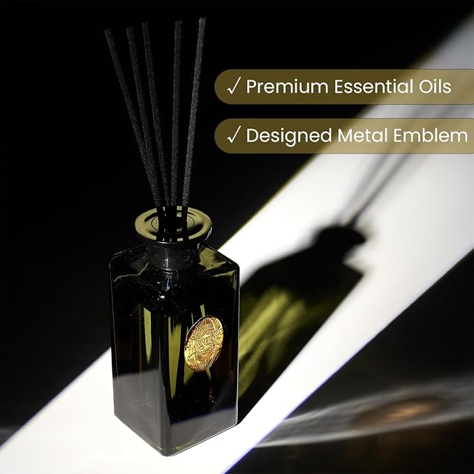 10.14 oz Large Reed Diffuser Set | Bamboo Scent Oil Diffuser with Sticks | Hotel Collection made from natural materials
