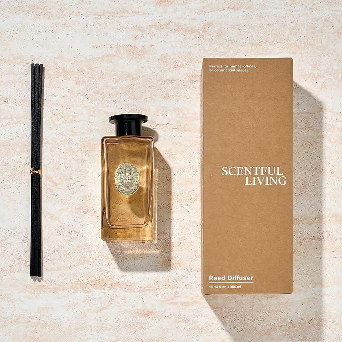 10.14 oz Large Reed Diffuser Set | Bamboo Scent Oil Diffuser with Sticks | Hotel Collection made from natural materials