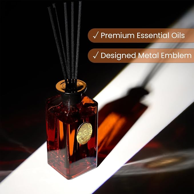 10.14 oz Large Reed Diffuser Set | Magical Oriental Scent Oil Diffuser with Sticks |Hotel Collection made from natural