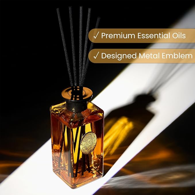 10.14 oz Large Reed Diffuser Set | Neroli Noir Scent Oil Diffuser with Sticks |Hotel Collection made from natural materials