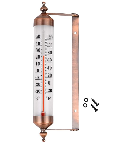 10.4 inches New Large Numbers Premium Quality Thermometer Indoor Outdoor Waterproof Decorative, alternate product view 4