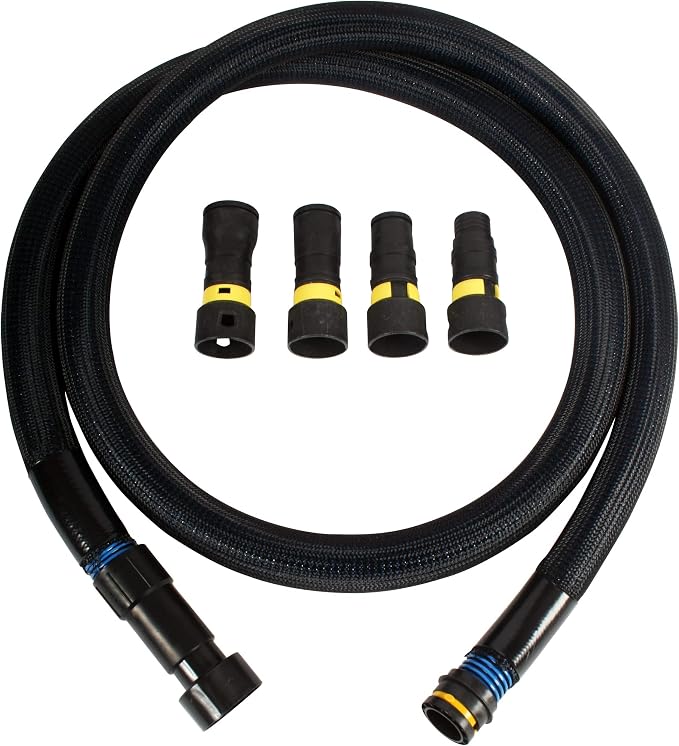 10 Ft. Antistatic Vacuum Hose and Non-Snag Protective Wrap for Shop Vacs with Expanded Multi-Brand Power Tool Adapter Set